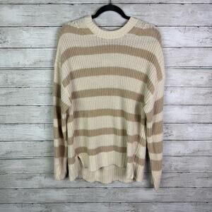 American Eagle Striped Crewneck Sweater Size Medium